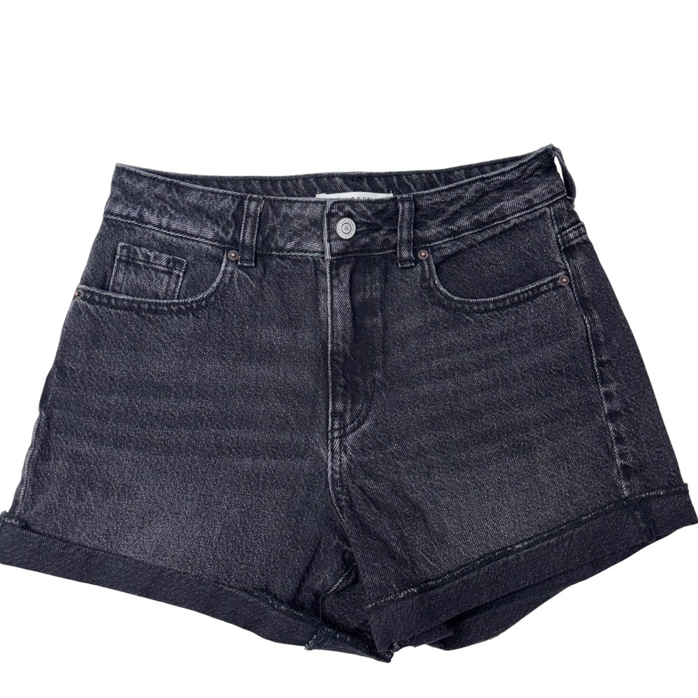 PacSun Mom Denim Shorts‎ Black Wash High Waisted Women's Size 25